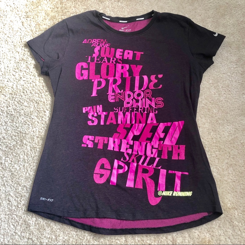 Nike running dri-fit top sz M
